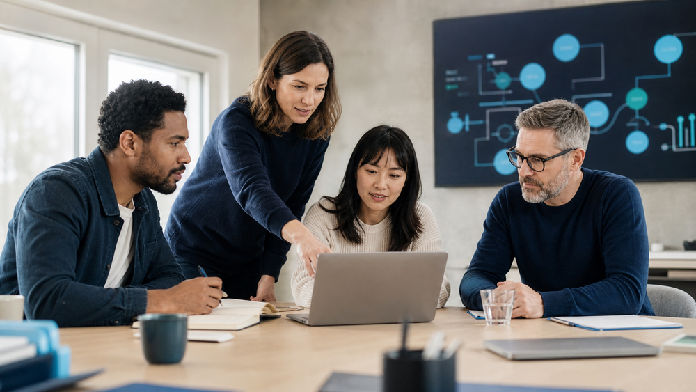 Team entwickelt in einem Workshop Kompetenzen für den verantwortungsvollen Einsatz von KI