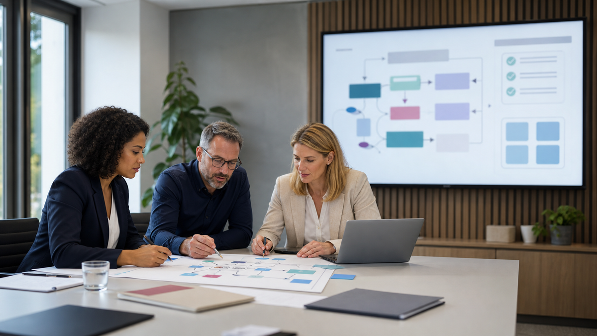 Qualitätsmanagement-Team bereitet gemeinsam Prozesse auf die neue ISO 9001 vor