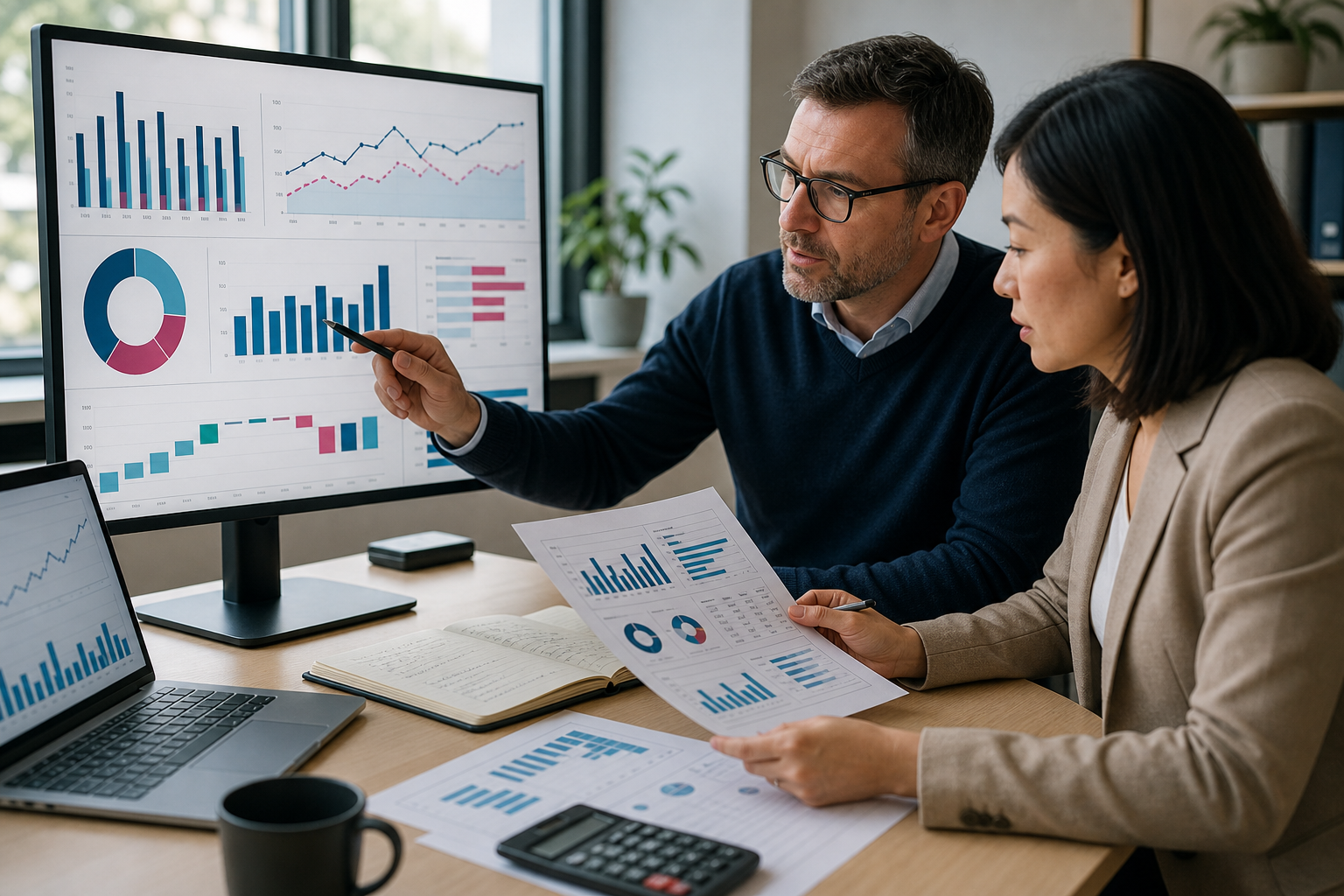 Controller analysieren Budget, Forecast und Kennzahlen
