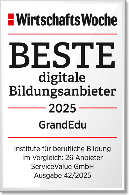 WirtschaftsWoche Beste digitale Bildungsanbieter 2025 – GrandEdu
